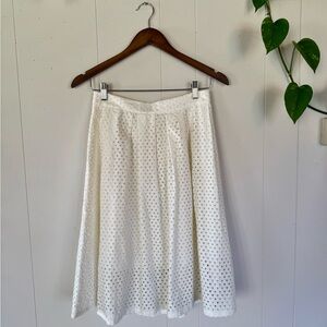 Lela Rose - Elegant White Lace Skirt
